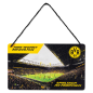 Preview: Borussia Dortmund BVB Türschild Fan beidseitig mit Stadionmotiv